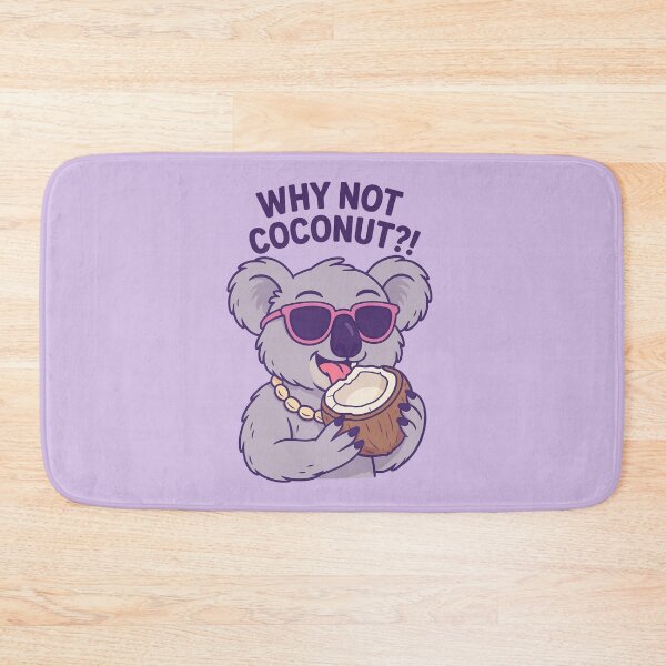 Item preview, Koala with glasses eating a coconut - Why not coconut? designed and sold by PopCultureAndStuff.