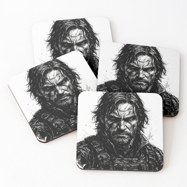 Item preview, Grit-Faced Warrior | Tactical Strength Sketch Art Print for Alpha Mindset designed and sold by AbstractAuraArt.