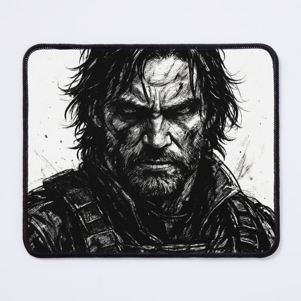 Item preview, Grit-Faced Warrior | Tactical Strength Sketch Art Print for Alpha Mindset designed and sold by AbstractAuraArt.