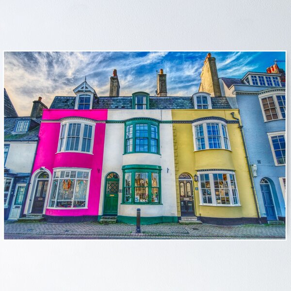 Item preview, Colourful Weymouth Harbour Houses designed and sold by Alisonchambers2.