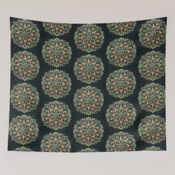 Item preview, handrawn of floral geometric mandala art design designed and sold by NivyasArtistry.
