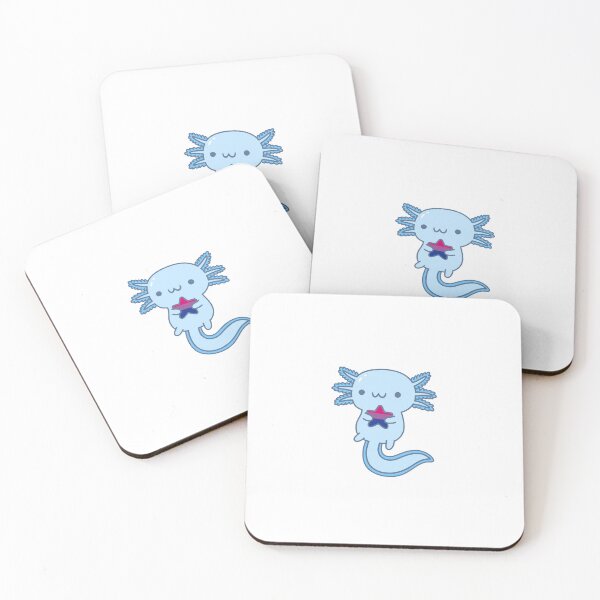 Item preview, Subtle Bi Pride Axolotl | Blue Bisexual Flag   designed and sold by lea-lani.