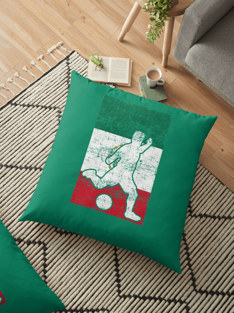 Mexico Flag Soccer Player Floor Pillow By Melsens Redbubble