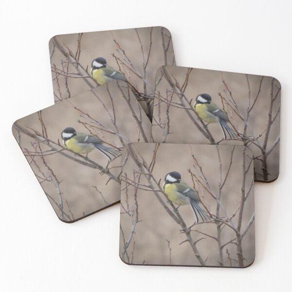 Item preview, Great Tit on Bare Branches - Winter Mood designed and sold by tothkataphoto.