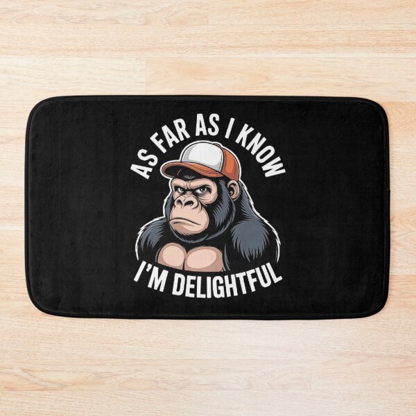 Item preview, Funny Gorilla Cartoon Art - Delightful Attitude Design designed and sold by love3617.