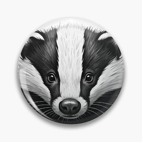 Item preview, European Badger Cub – Digital Ink Portrait designed and sold by Typeglyphs.