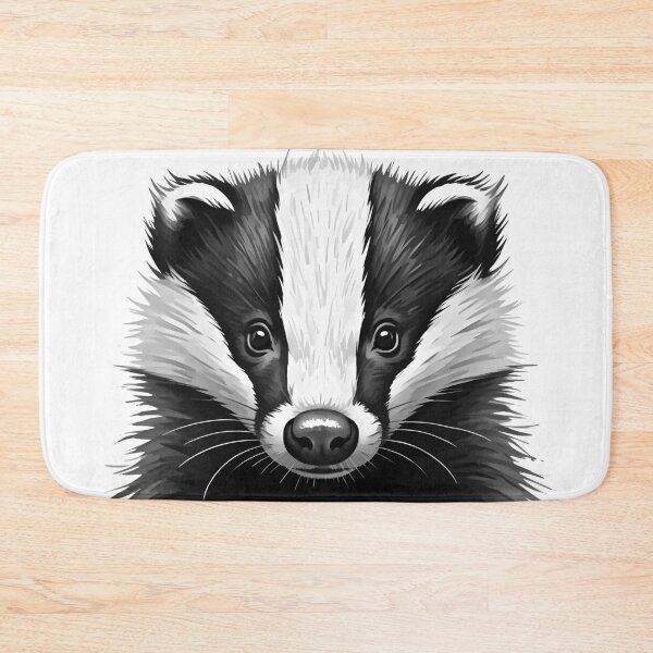 Item preview, European Badger Cub – Digital Ink Portrait designed and sold by Typeglyphs.