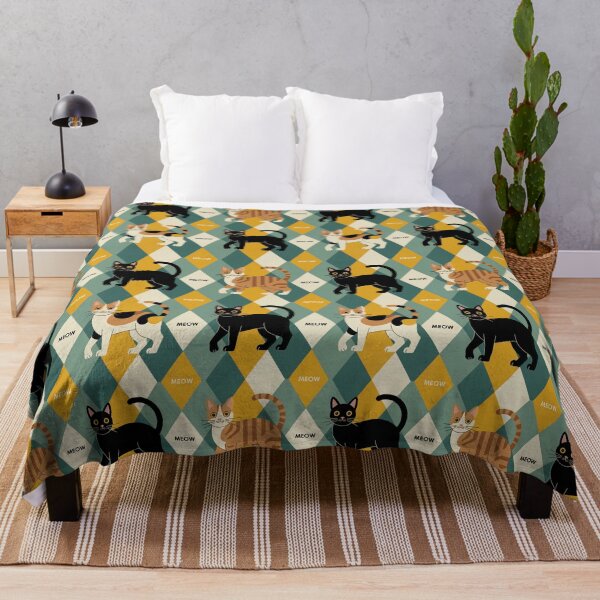 Item preview, Pattern of Cats in Mid Century Modern Style designed and sold by Tamas Das.