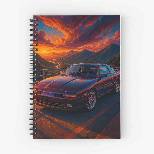 Item preview, Iconic Sports Car Surrounded By Majestic Mountains At Dusk designed and sold by RevUpDesign.