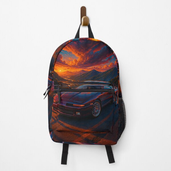 Item preview, Iconic Sports Car Surrounded By Majestic Mountains At Dusk designed and sold by RevUpDesign.