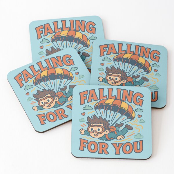 Item preview, Falling for You – Cute Skydiving Love Pun designed and sold by GirlyPopped.