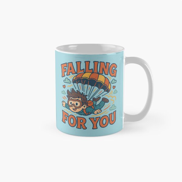 Item preview, Falling for You – Cute Skydiving Love Pun designed and sold by GirlyPopped.