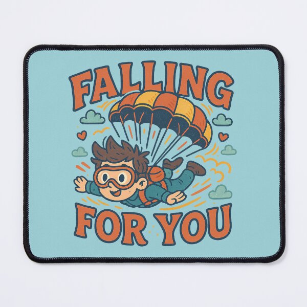 Item preview, Falling for You – Cute Skydiving Love Pun designed and sold by GirlyPopped.
