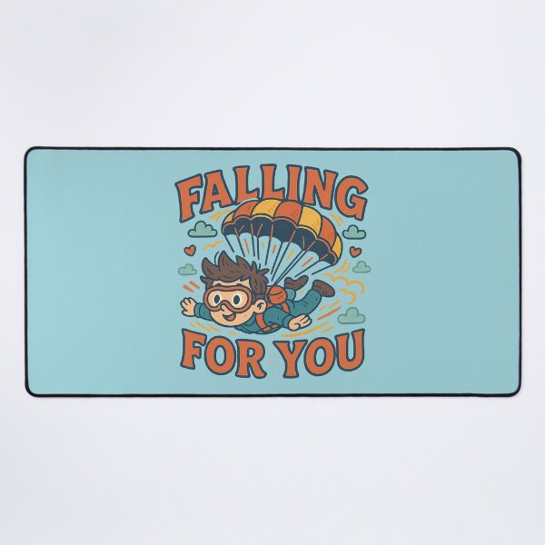 Item preview, Falling for You – Cute Skydiving Love Pun designed and sold by GirlyPopped.