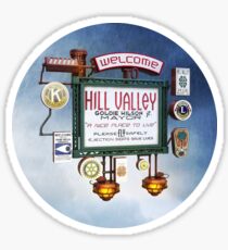 Welcome to Hill Valley - Sky Way Billboard Sticker