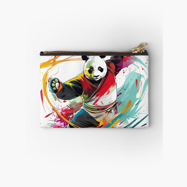 Item preview, Kung Fu Panda - Energetic Panda with Colorful Splash Background designed and sold by Asapusri.