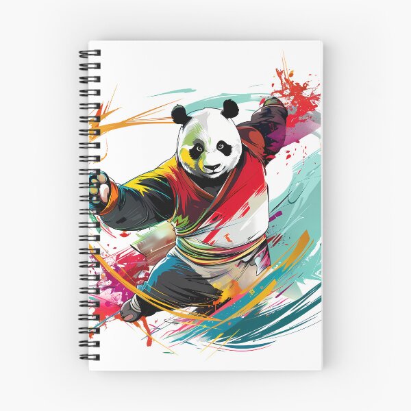 Item preview, Kung Fu Panda - Energetic Panda with Colorful Splash Background designed and sold by Asapusri.