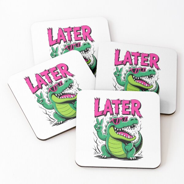 Item preview, See You Later Gator Neon Deathcore Spiked Alligator  designed and sold by stickercuffs.