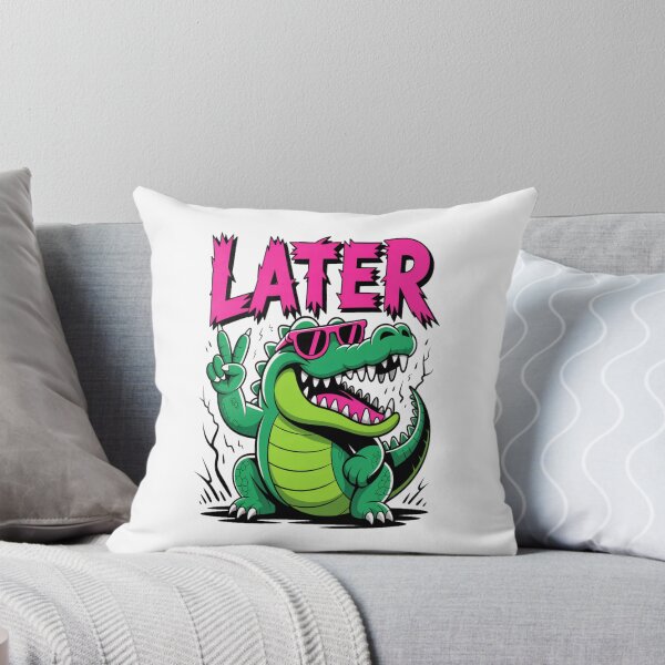Item preview, See You Later Gator Neon Deathcore Spiked Alligator  designed and sold by stickercuffs.