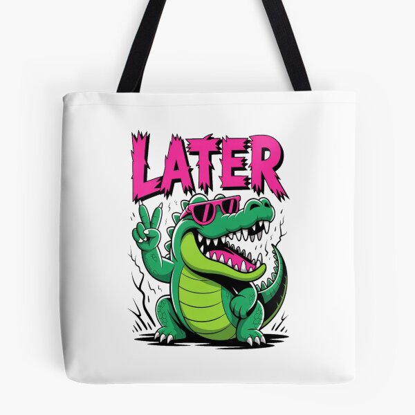 Item preview, See You Later Gator Neon Deathcore Spiked Alligator  designed and sold by stickercuffs.
