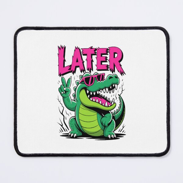 Item preview, See You Later Gator Neon Deathcore Spiked Alligator designed and sold by stickercuffs.