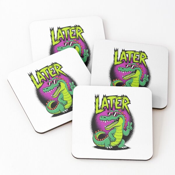 Item preview, See You Later Gator Neon Deathcore Spiked Alligator designed and sold by stickercuffs.