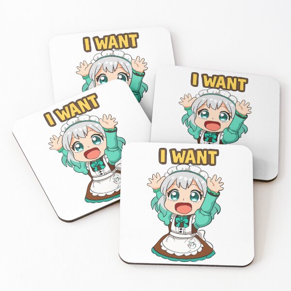 Item preview, Mint Fantome Mario Party Style "I Want" Sticker "Vtuber Party Series) designed and sold by Fresh Oshi Pressed.