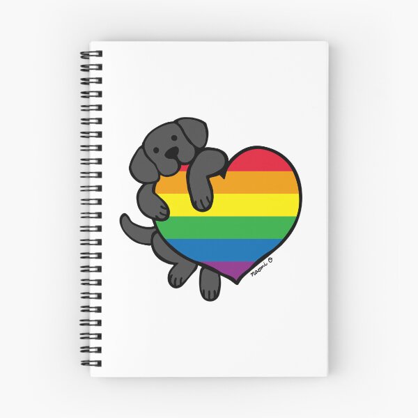 Item preview, Black Labrador and Rainbow Pride Heart designed and sold by HappyLabradors.