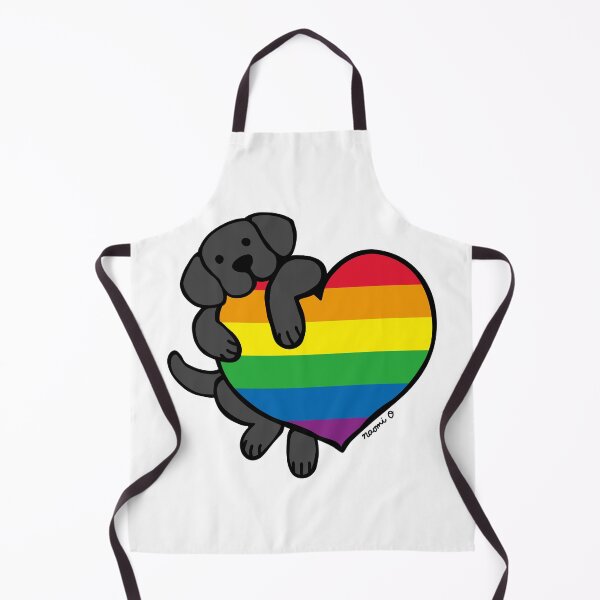 Item preview, Black Labrador and Rainbow Pride Heart designed and sold by HappyLabradors.