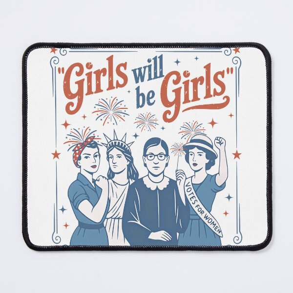 Item preview, Girls Will Be Girls, Feminist designed and sold by vintagearttee.
