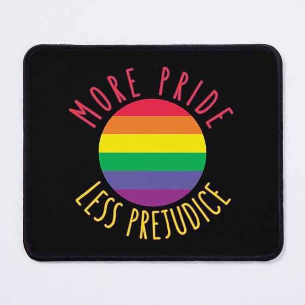 Item preview, More pride less prejudice rainbow circle with text designed and sold by ArtYourHeart.