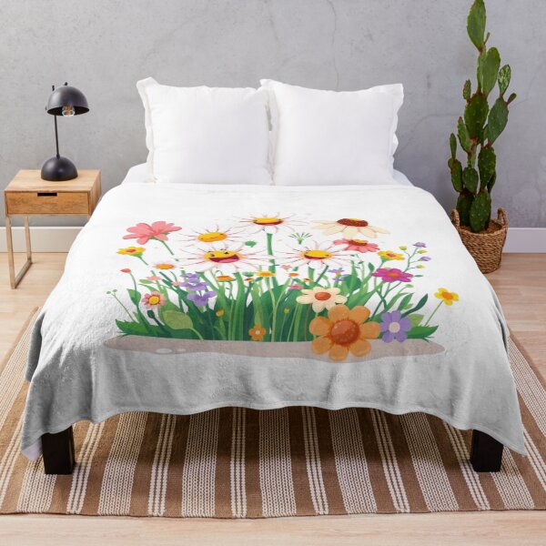 Item preview, Cheerful Garden of Smiling Flowers designed and sold by TwoDotsStudio.