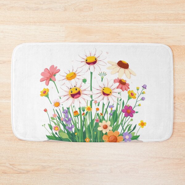 Item preview, Cheerful Garden of Smiling Flowers designed and sold by TwoDotsStudio.