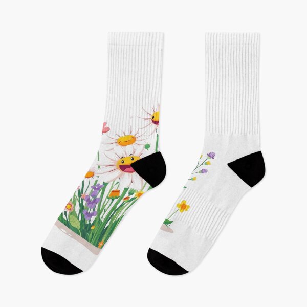 Item preview, Cheerful Garden of Smiling Flowers designed and sold by TwoDotsStudio.