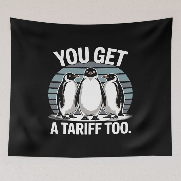 Item preview, Penguins You Got A Tariff Too Anti-Tariff Anti Trump designed and sold by splindoershop.