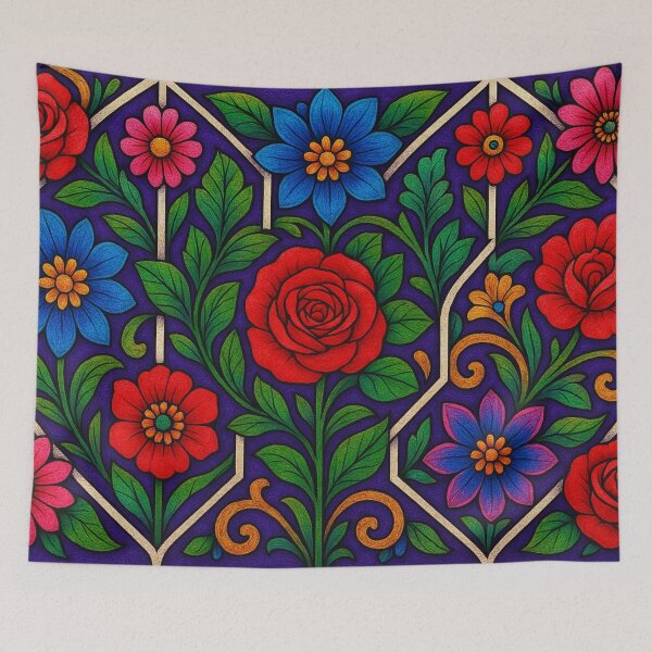 Item preview, Colorful floral symmetry designed and sold by Sigtrix.