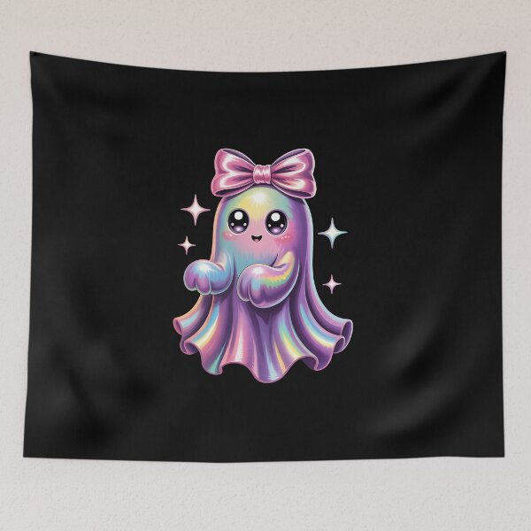 Item preview, Pastel Galaxy Ghost Halloween Girl Kids Ghost Coquette Bow designed and sold by diyoor.