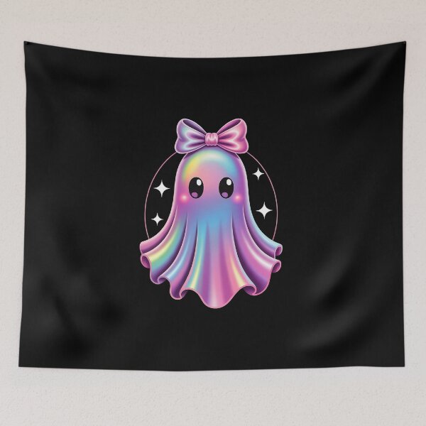 Item preview, Pastel Galaxy Ghost Halloween Girl Kids Ghost Coquette Bow designed and sold by diyoor.