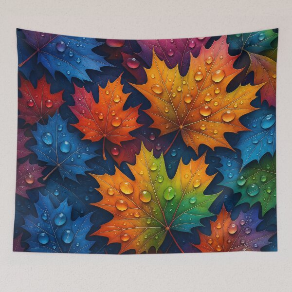 Item preview, Rainbow Maple Rainfall designed and sold by Kaleidoscope Print.