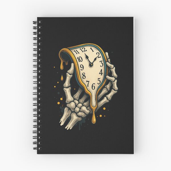 Item preview, "Skeleton Hand with Melting Clock – Surreal Dali-Inspired Time Art" designed and sold by ColorSplash123.