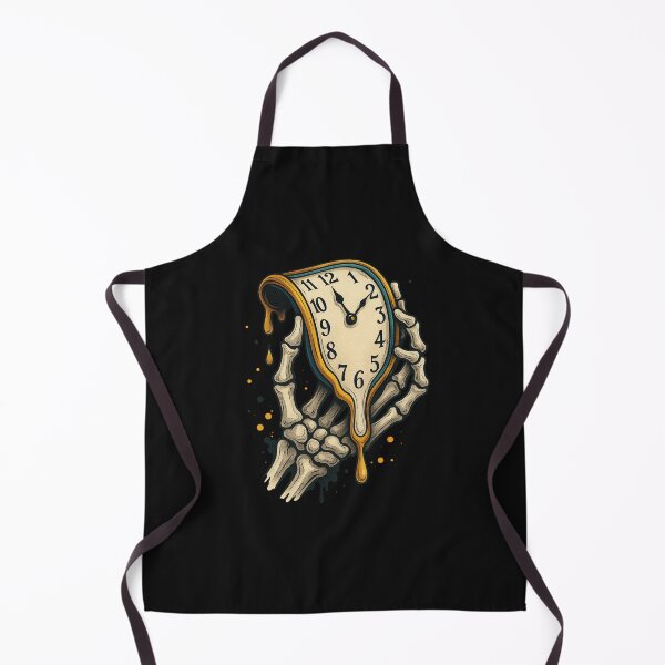 Item preview, "Skeleton Hand with Melting Clock – Surreal Dali-Inspired Time Art" designed and sold by ColorSplash123.