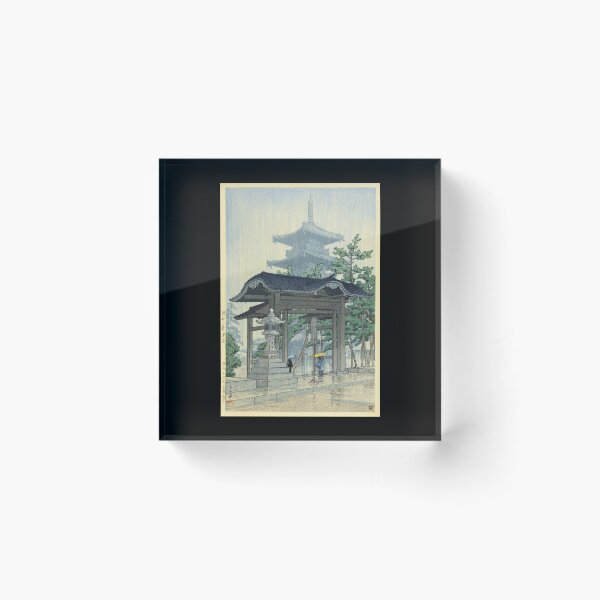 Item preview, De Zensetsu Tempel in Sanshu by Hasui Kawase | Japanese Temple Poster | Ukiyo-e Art | Japandi Home Decor designed and sold by artofuniverse.