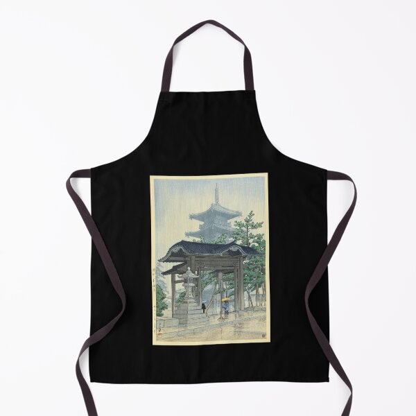 Item preview, De Zensetsu Tempel in Sanshu by Hasui Kawase | Japanese Temple Poster | Ukiyo-e Art | Japandi Home Decor designed and sold by artofuniverse.