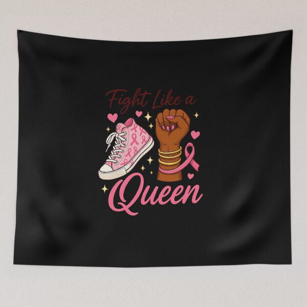 Item preview, Breast Cancer Warrior Fight Like A Queen Afro Girl Sneakers designed and sold by diyoor.