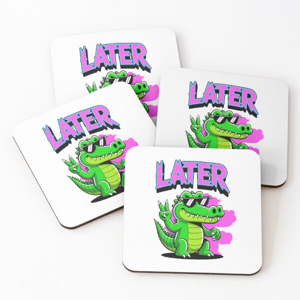 Item preview, See You Later Gator Neon Deathcore Spiked Alligator designed and sold by stickercuffs.