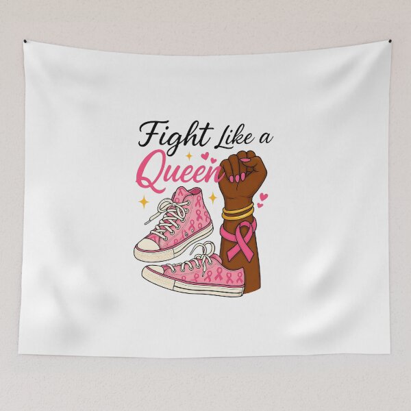 Item preview, Breast Cancer Warrior Fight Like A Queen Afro Girl Sneakers designed and sold by diyoor.