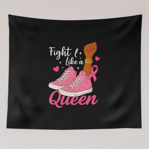 Item preview, Breast Cancer Warrior Fight Like A Queen Afro Girl Sneakers designed and sold by diyoor.