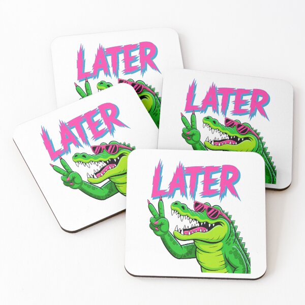 Item preview, See You Later Gator Neon Deathcore Spiked Alligator  designed and sold by stickercuffs.