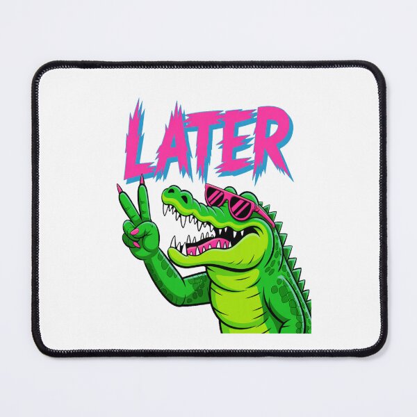 Item preview, See You Later Gator Neon Deathcore Spiked Alligator  designed and sold by stickercuffs.