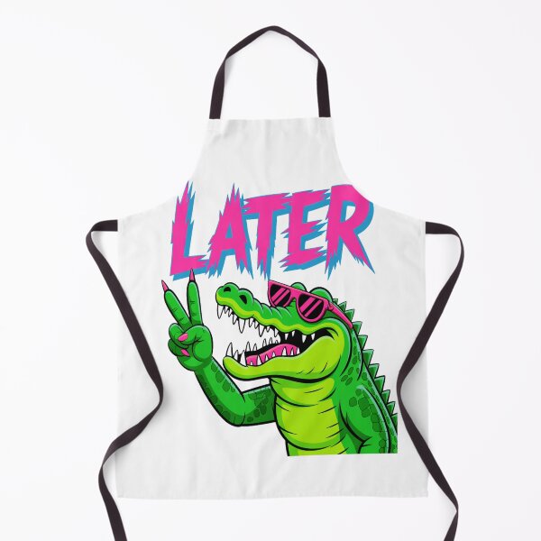 Item preview, See You Later Gator Neon Deathcore Spiked Alligator designed and sold by stickercuffs.